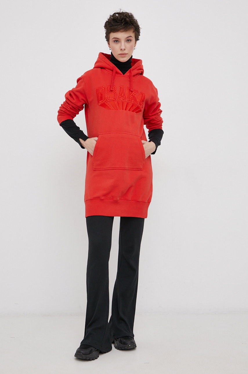 

Хлопковое платье Superdry цвет красный mini oversize