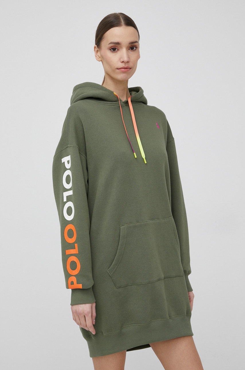 

Сукня Polo Ralph Lauren колір зелений mini oversize