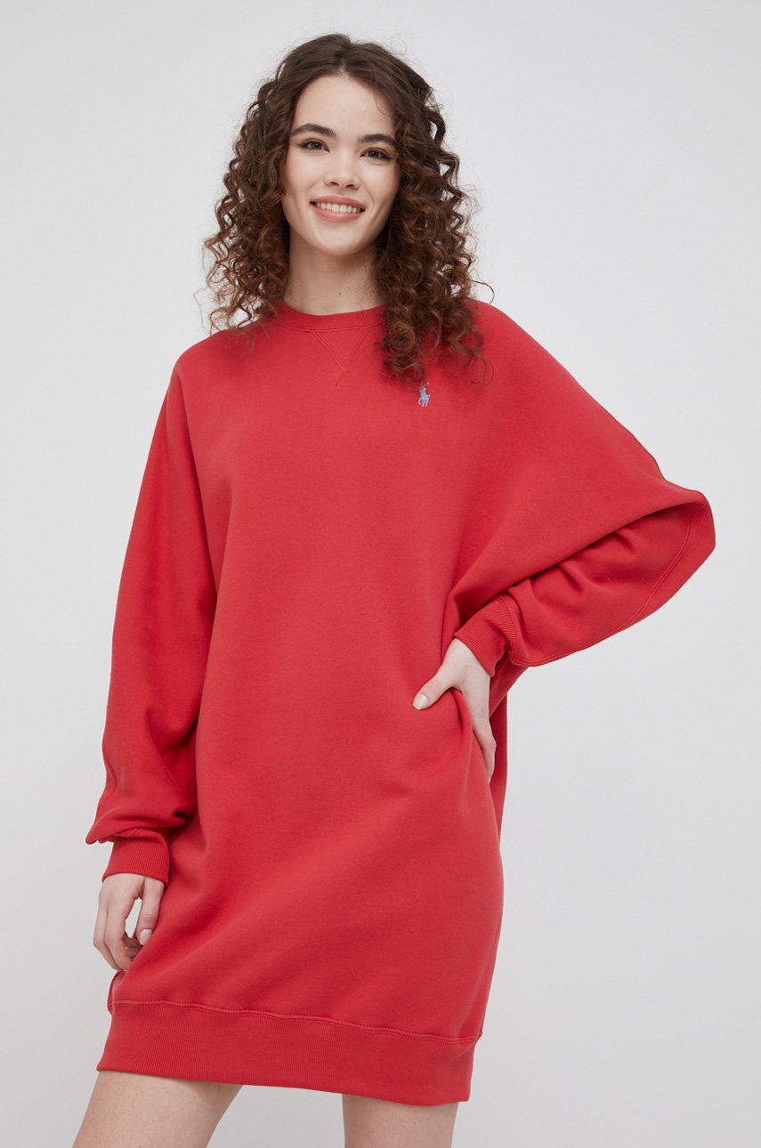 

Платье Polo Ralph Lauren цвет красный mini oversize