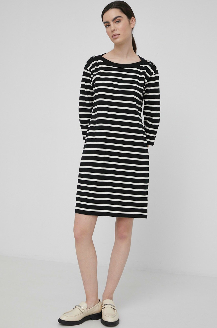 

Бавовняна сукня Lauren Ralph Lauren колір чорний mini пряма