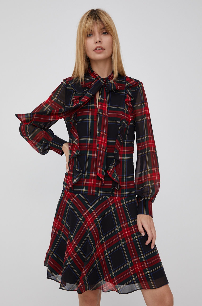 Lauren Ralph Lauren sukienka kolor czerwony mini prosta