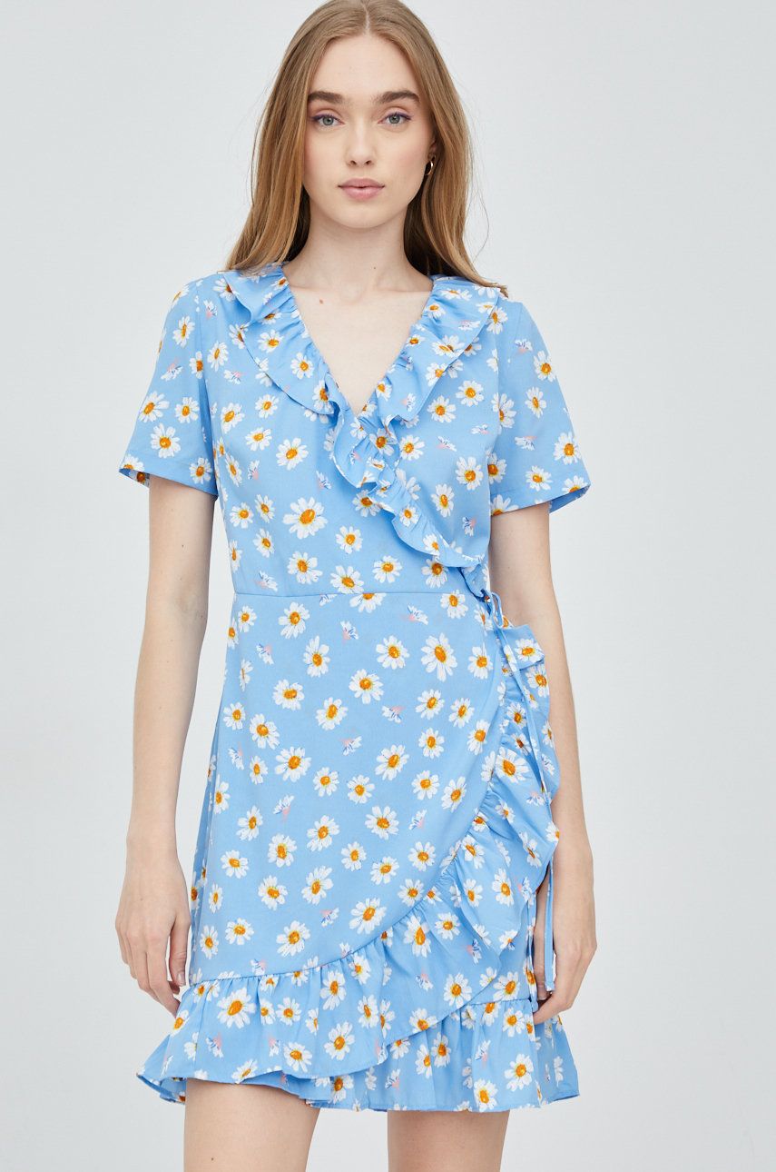 Šaty Noisy May mini - modrá -  100% Polyester