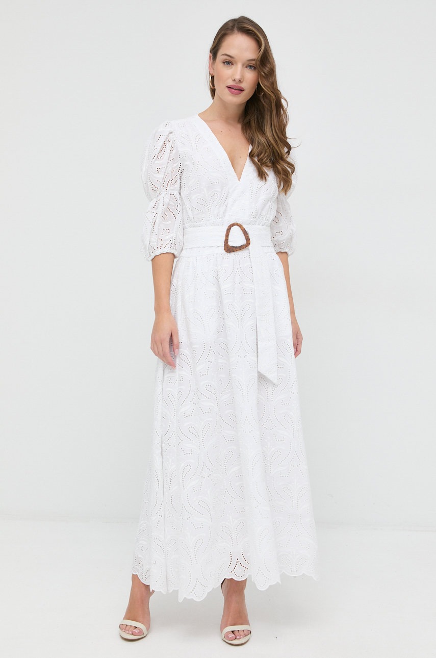 

Сукня Ivy & Oak Marie колір білий maxi розкльошена
