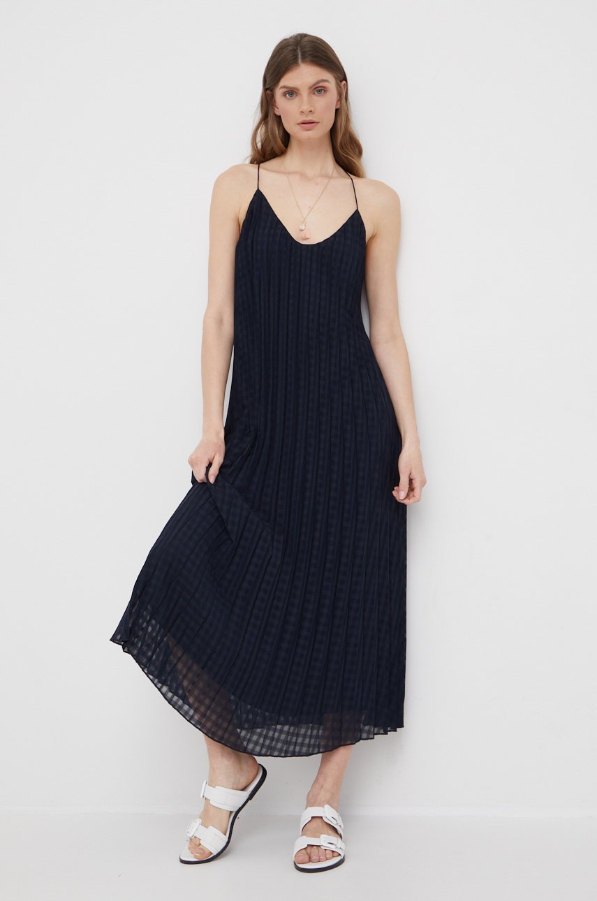 

Рокля Scotch & Soda в тъмносиньо дълъг модел със стандартна кройка, Тъмносин