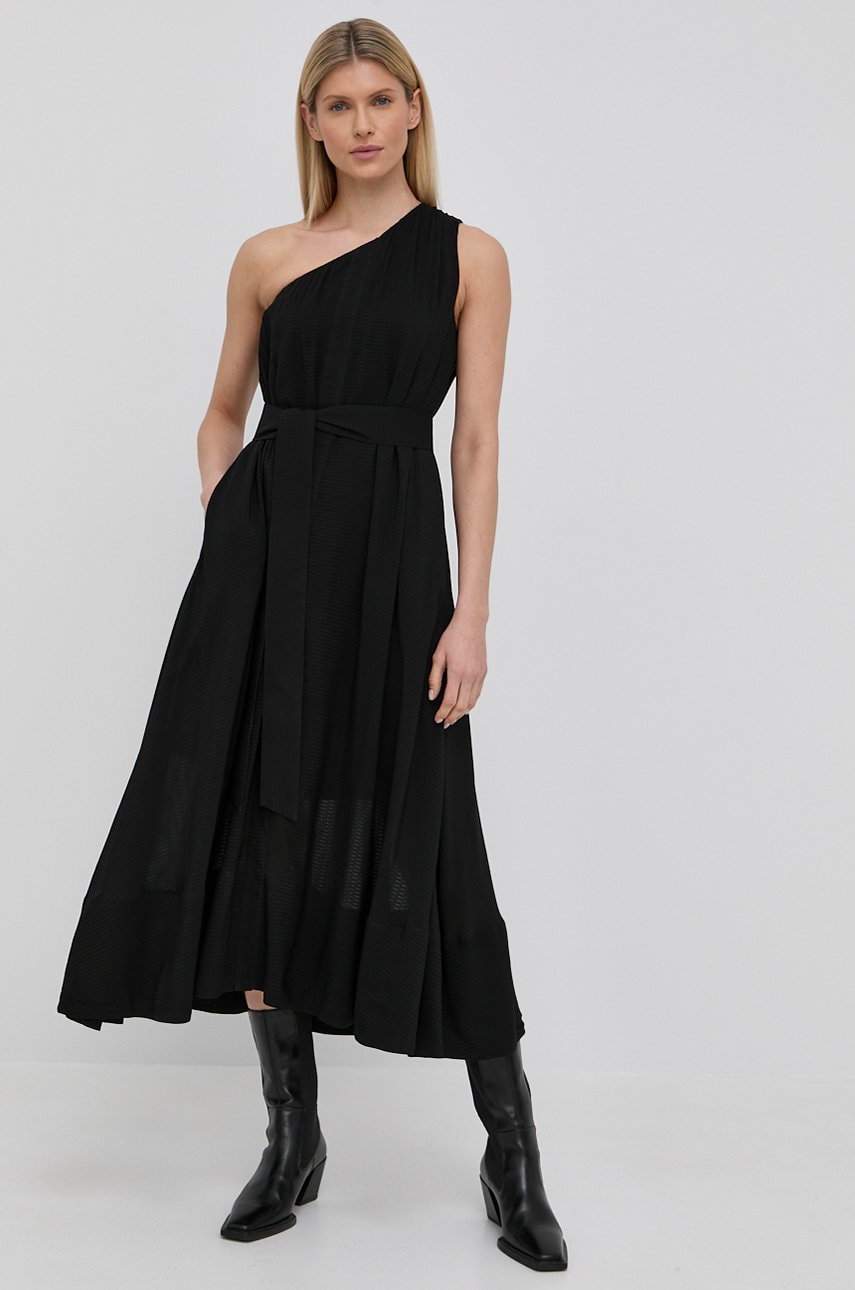 Birgitte herskind rochie culoarea negru, maxi, oversize