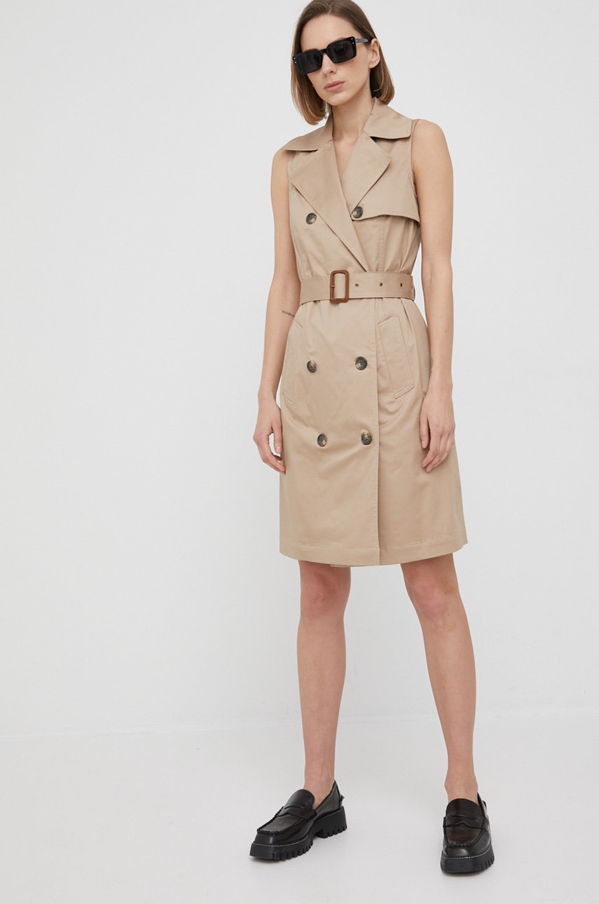 

Сукня Lauren Ralph Lauren колір бежевий mini облягаюча