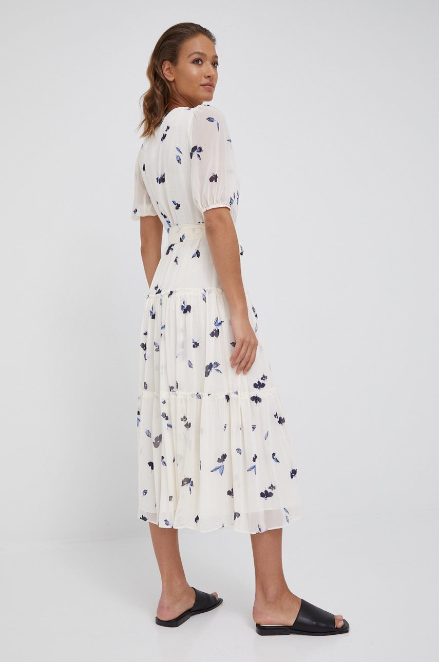 

Платье Lauren Ralph Lauren цвет бежевый maxi расклешённая
