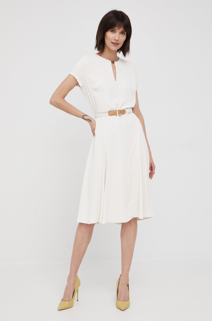 

Сукня Lauren Ralph Lauren колір бежевий mini розкльошена