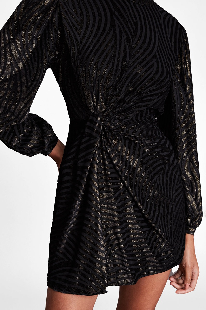

Сукня AllSaints колір чорний mini пряма