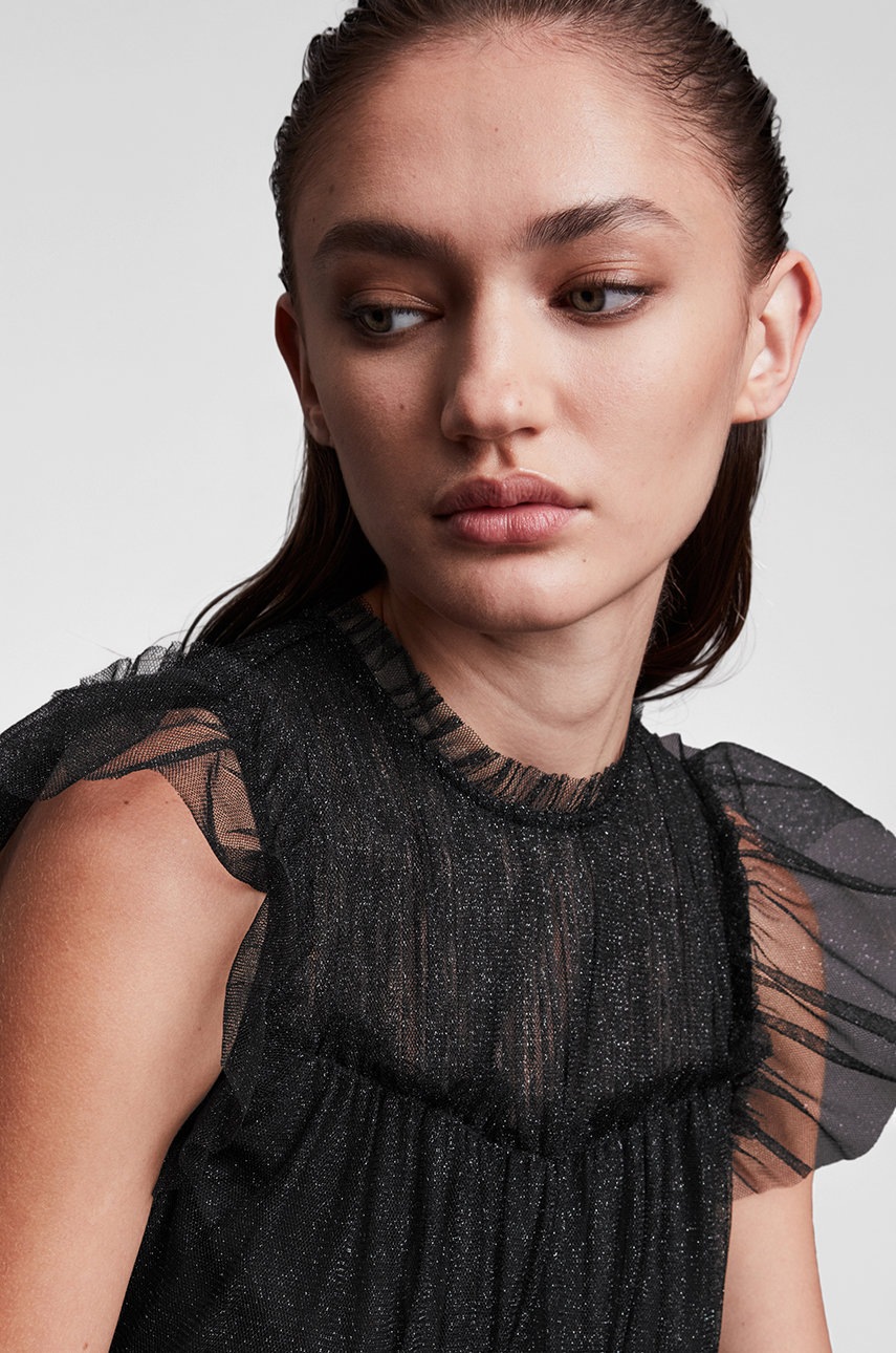 

Платье AllSaints цвет чёрный mini прямое