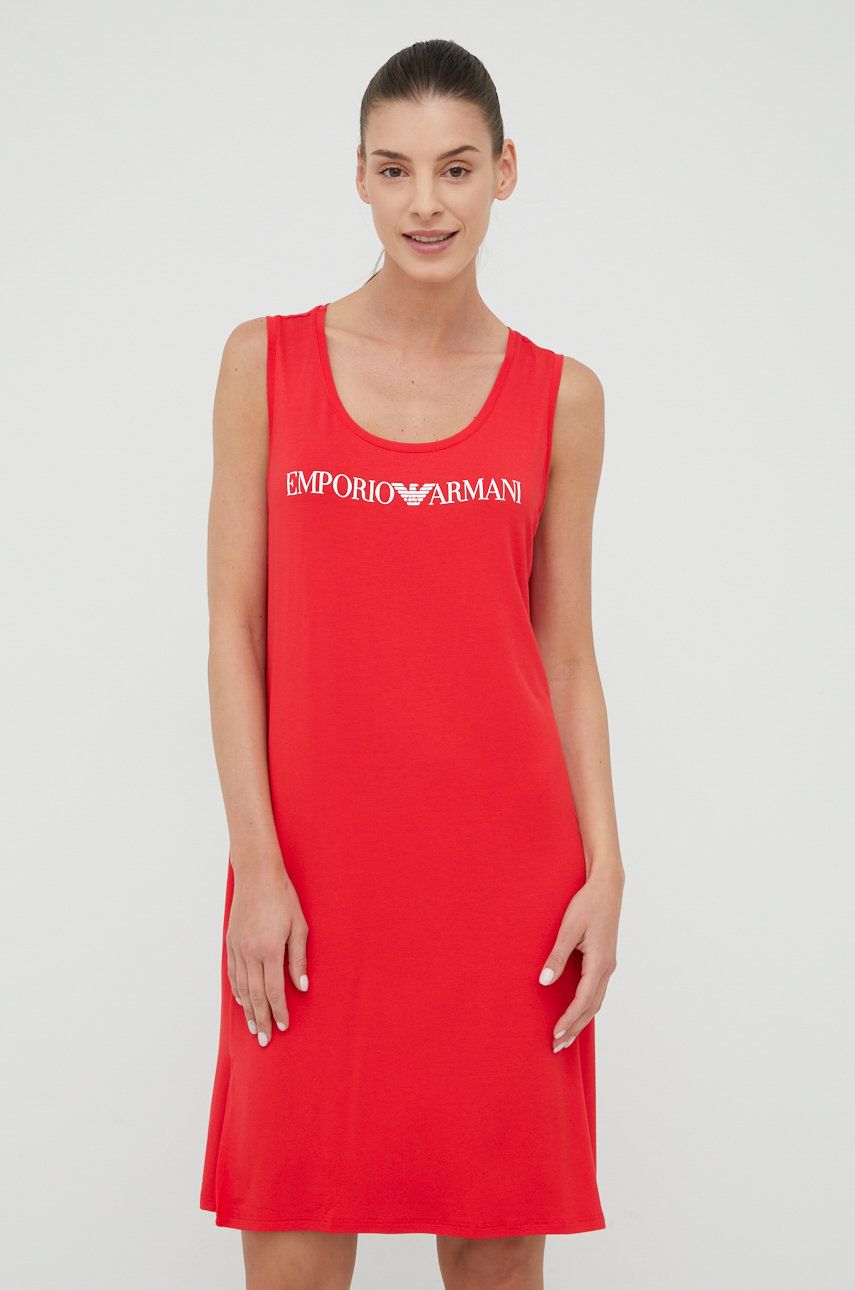 Emporio Armani Underwear rochie culoarea rosu, mini, drept