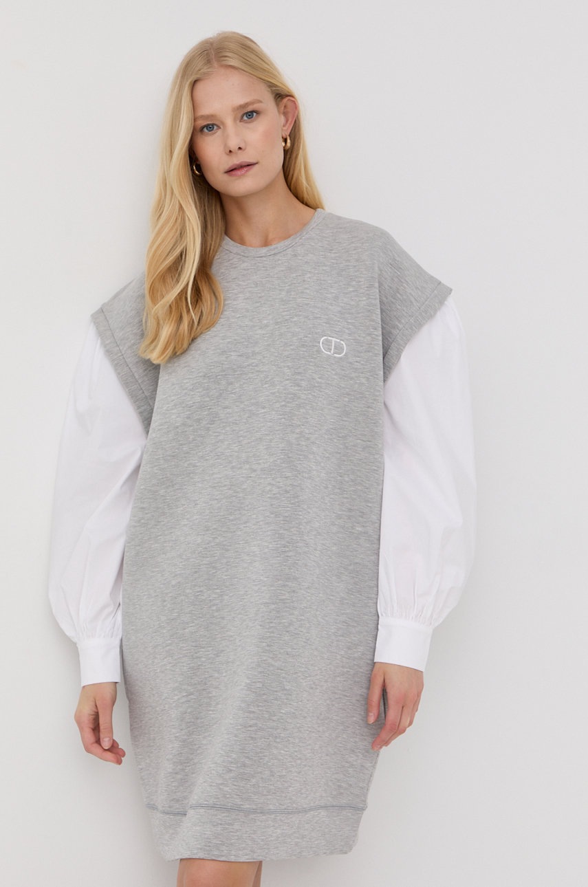 

Платье Twinset цвет серый mini oversize