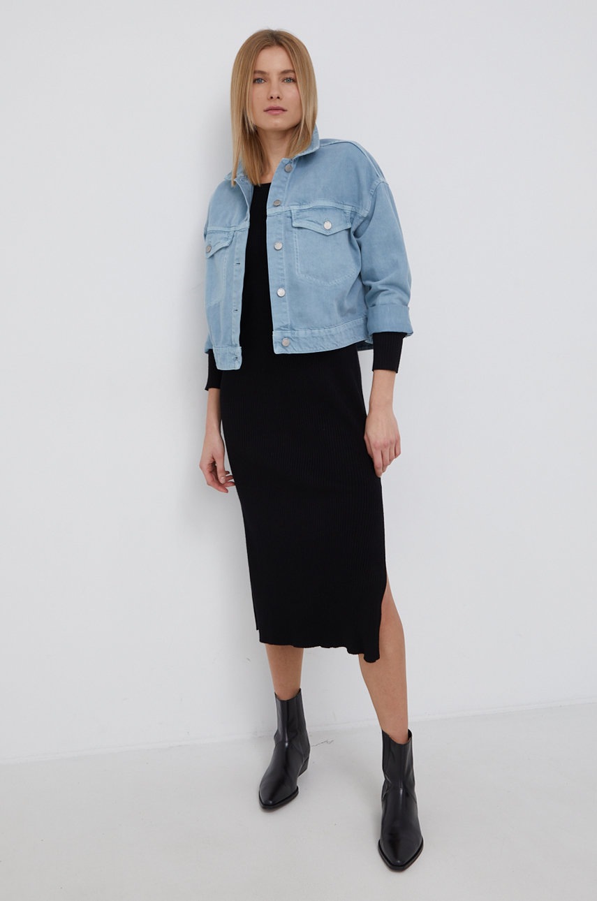 

Платье Pepe Jeans Paola 2 цвет чёрный midi прямое