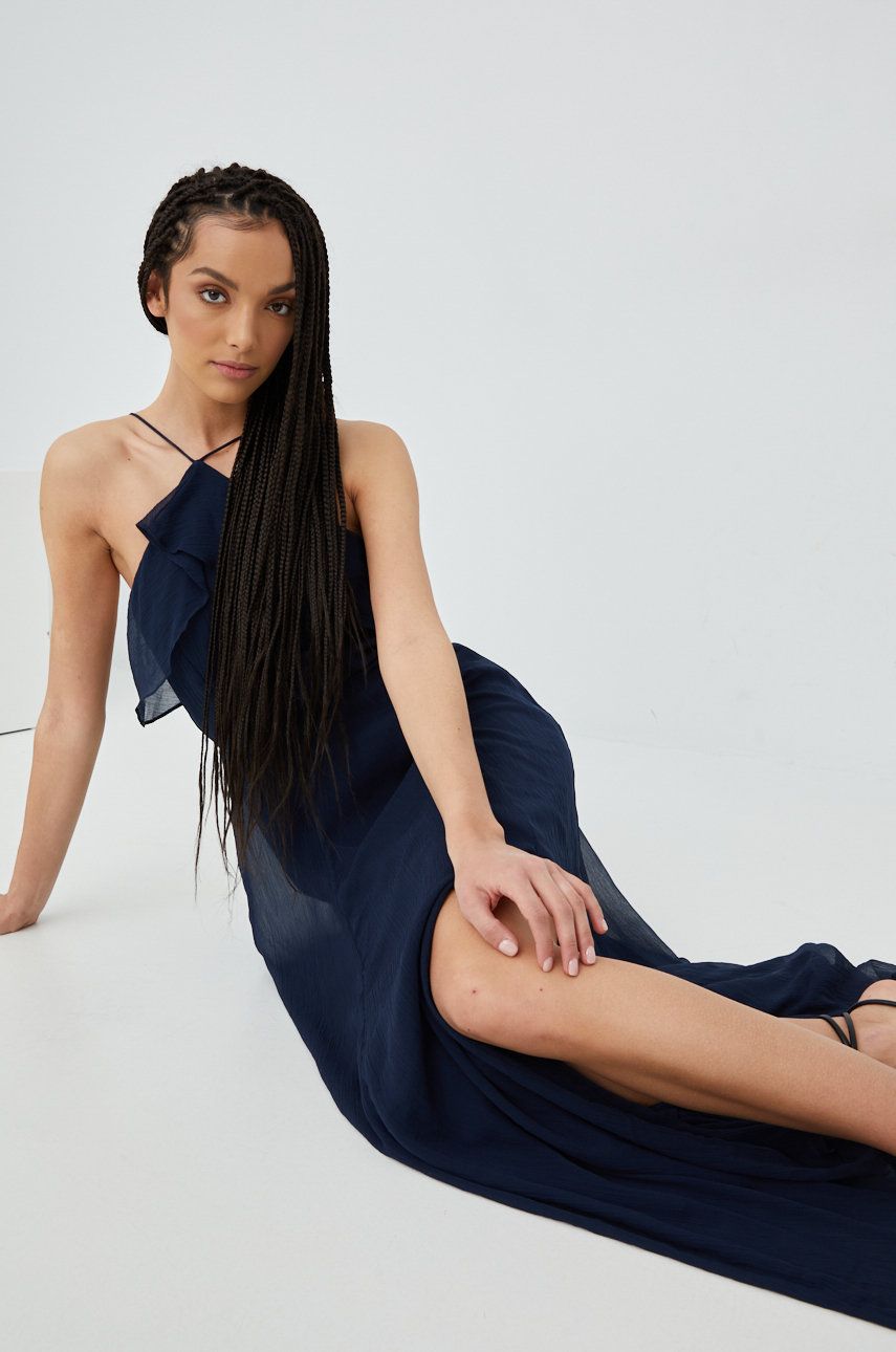 Vero Moda rochie culoarea albastru marin, maxi, evazati imagine reduceri black friday 2021 albastru