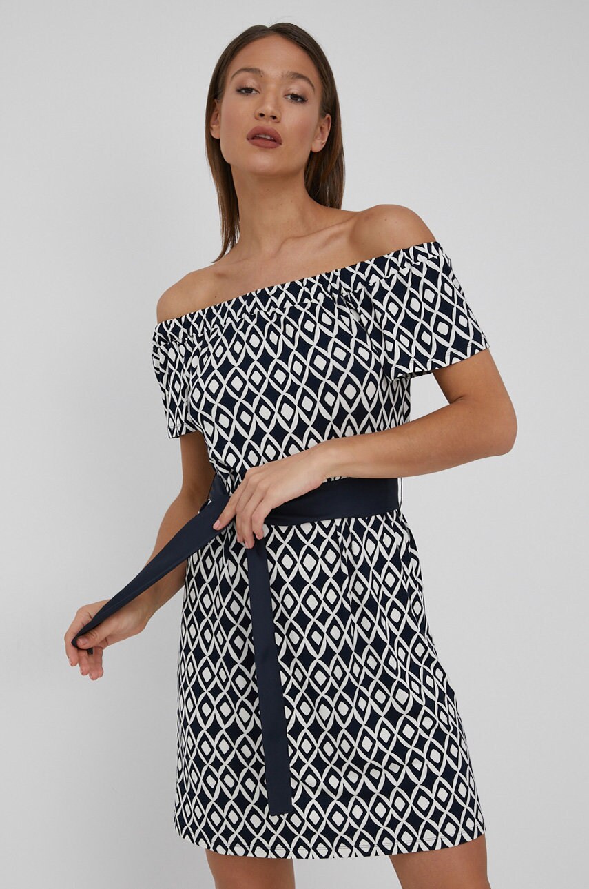 Pennyblack rochie culoarea albastru marin, mini, evazati