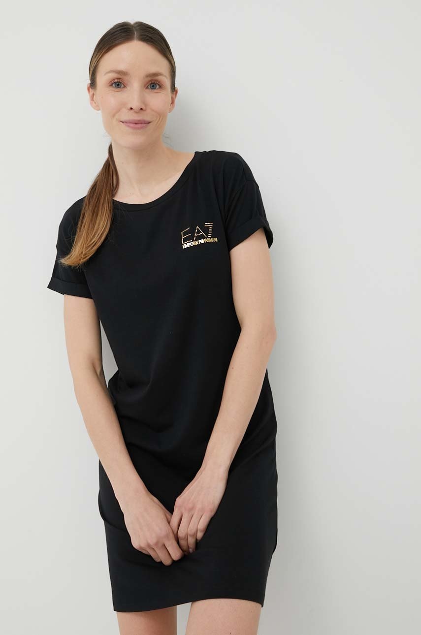 

Сукня EA7 Emporio Armani колір чорний mini пряма