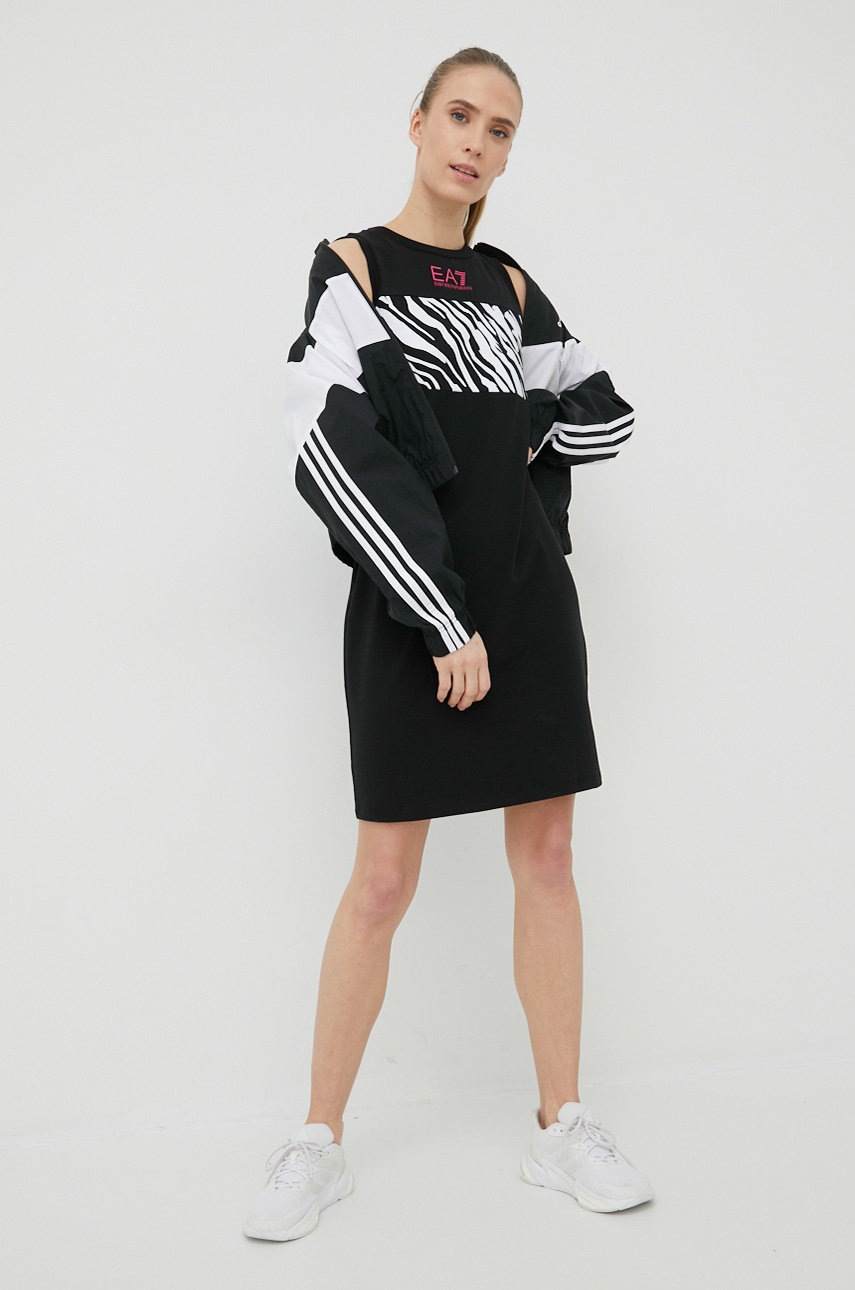 

Платье EA7 Emporio Armani цвет чёрный mini прямая