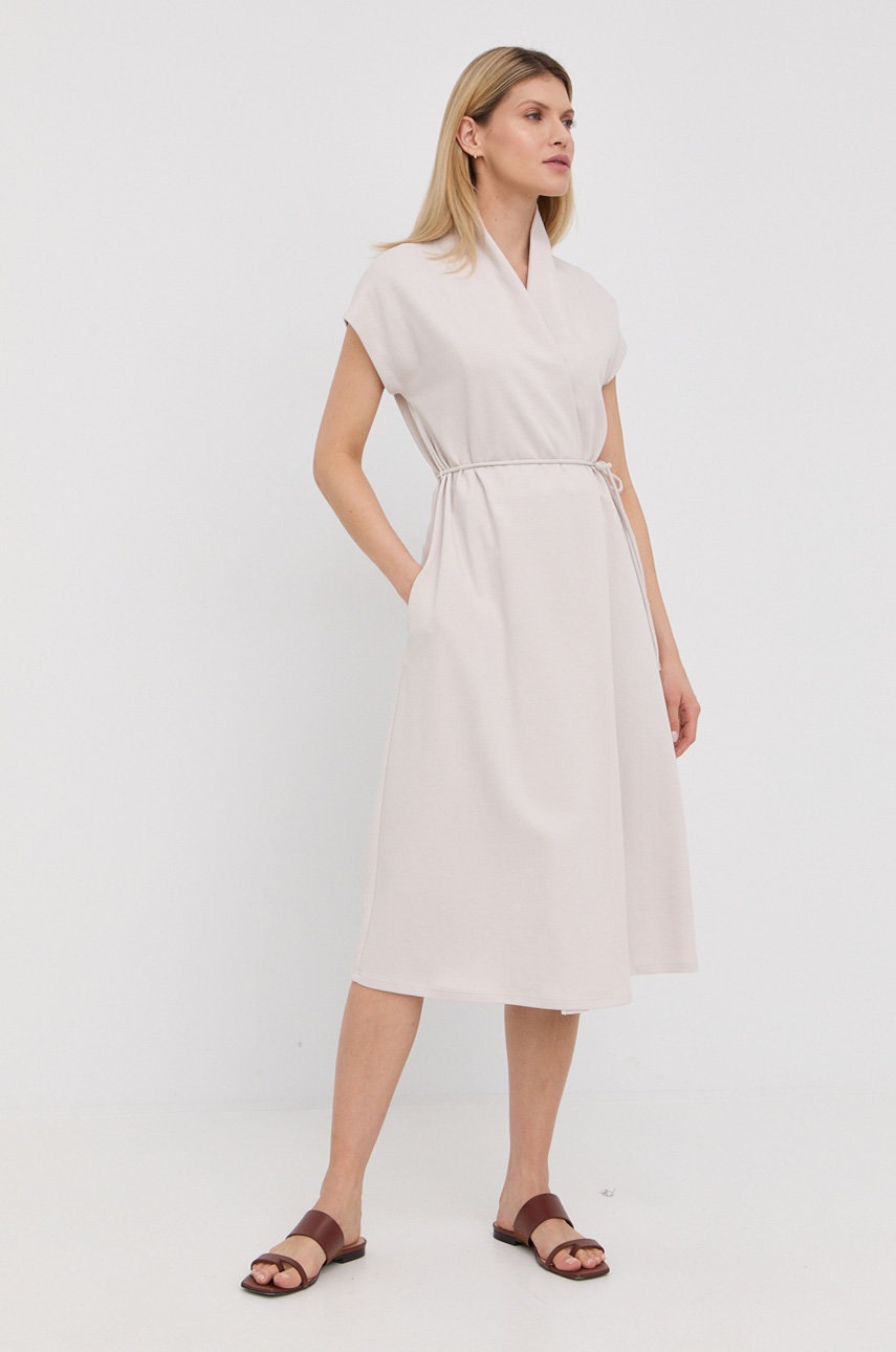 

Сукня Max Mara Leisure колір бежевий midi пряма