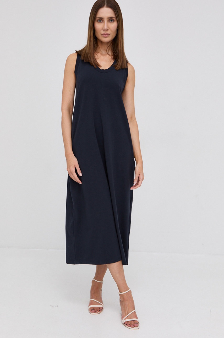 

Платье Max Mara Leisure цвет синий midi расклешённая