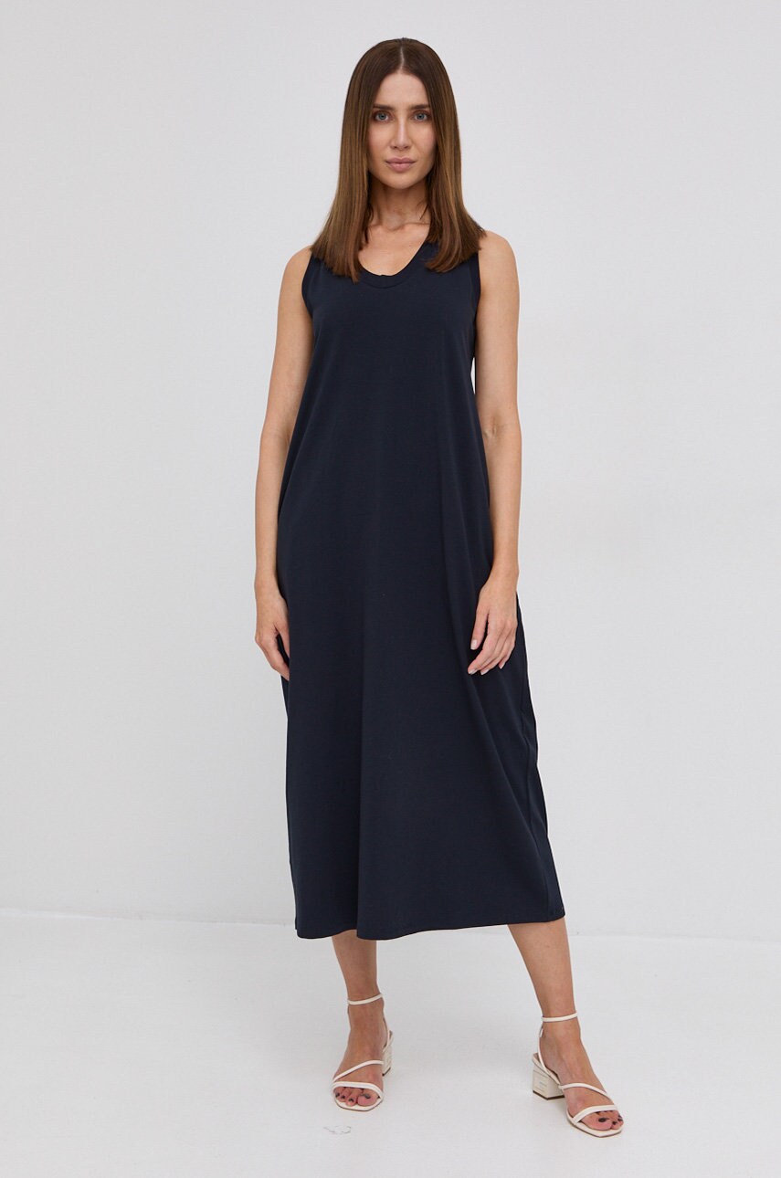 

Платье Max Mara Leisure цвет синий midi расклешённое