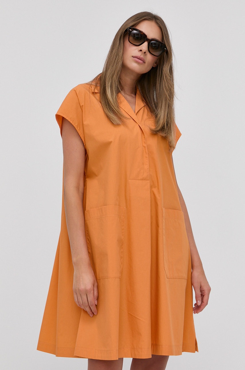 

Бавовняна сукня Weekend Max Mara колір помаранчевий mini oversize