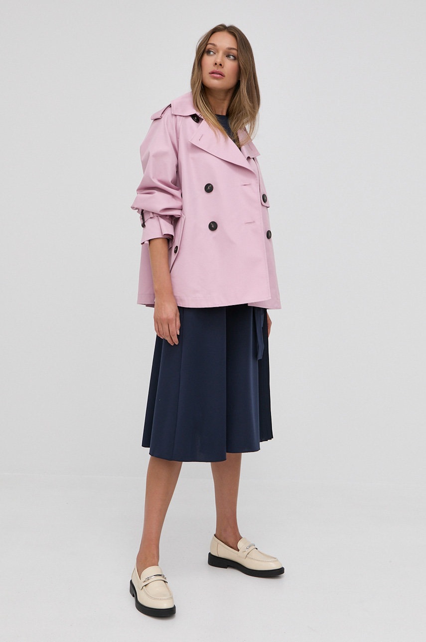 

Сукня Weekend Max Mara колір синій midi розкльошена