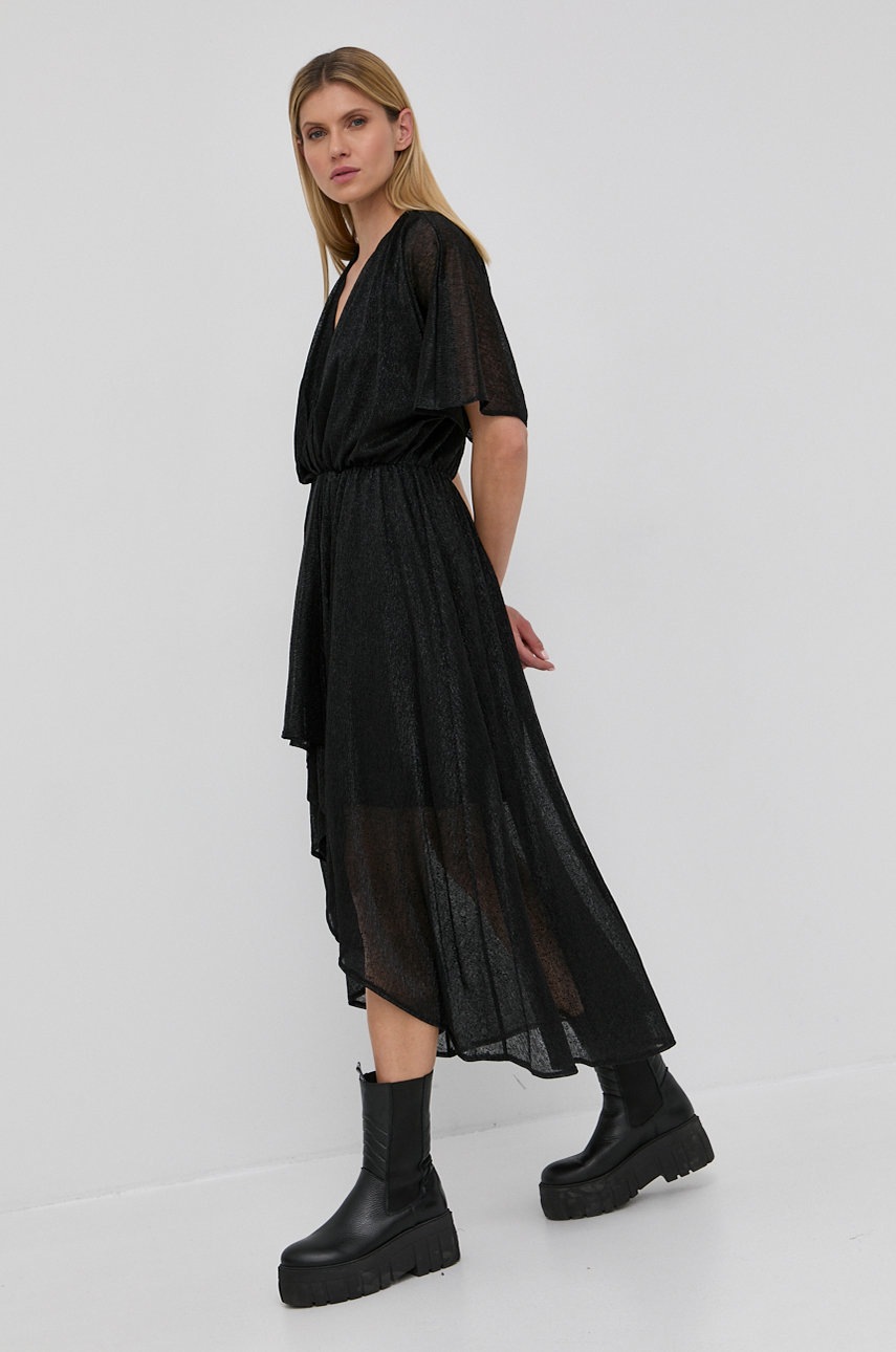 

Платье The Kooples цвет чёрный maxi расклешённое
