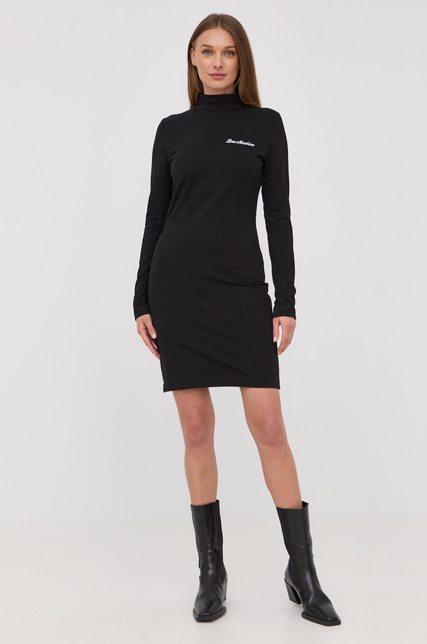 

Платье Love Moschino цвет чёрный mini прямая