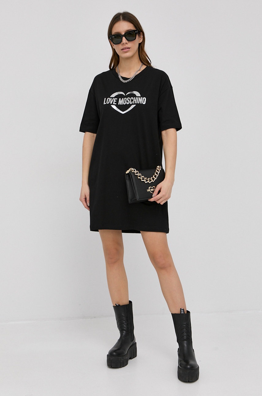

Сукня Love Moschino колір чорний mini oversize