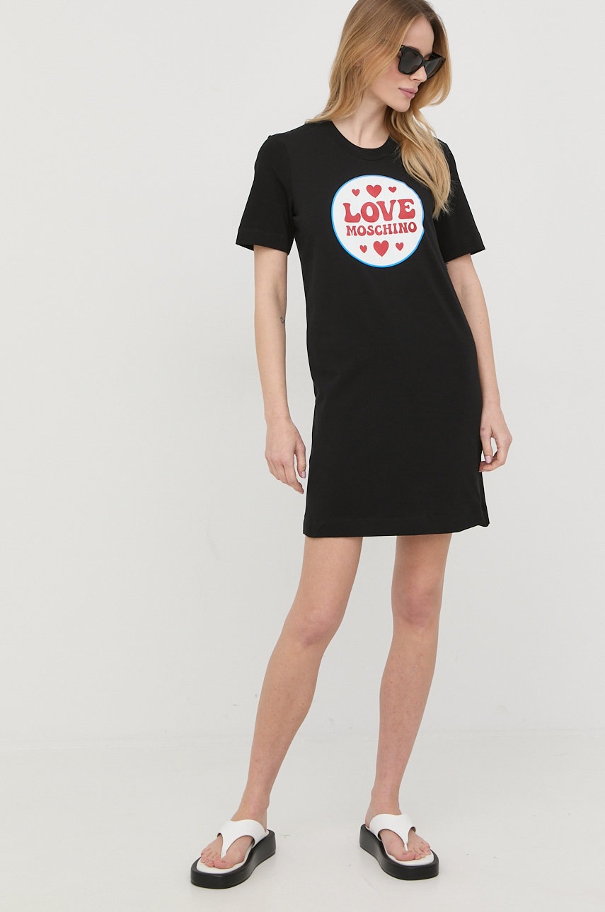 

Платье Love Moschino цвет чёрный mini прямая