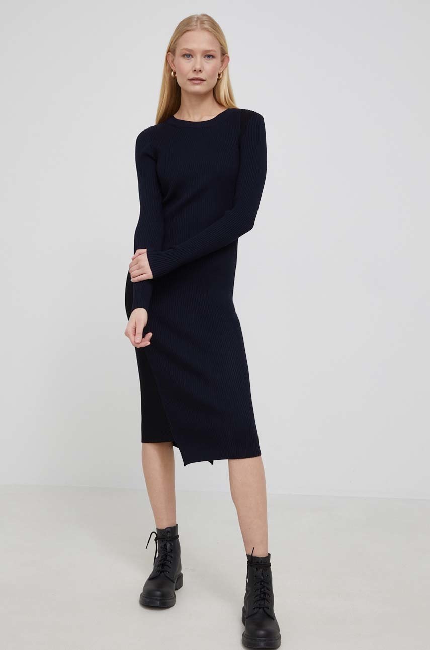 

Сукня Dkny колір синій midi облягаюча
