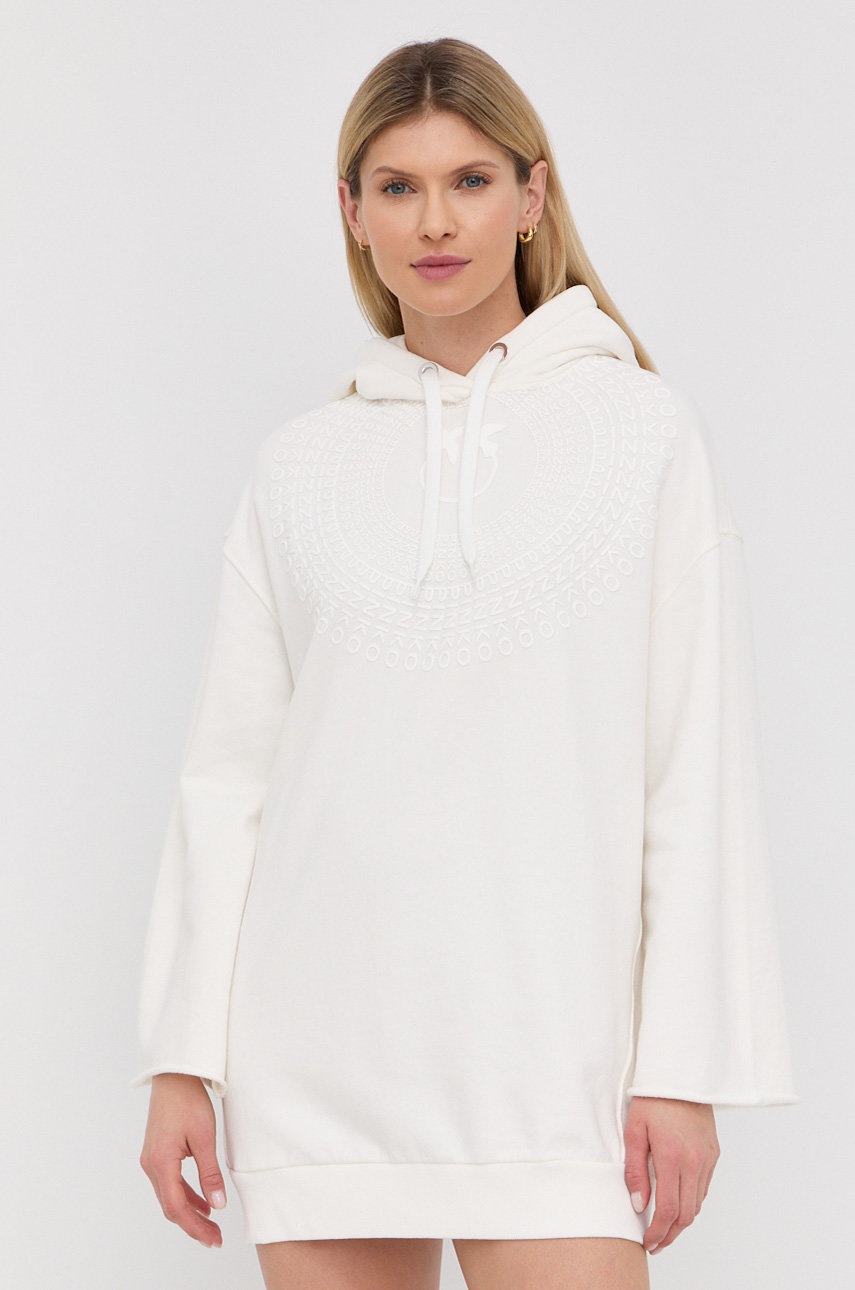 

Бавовняна сукня Pinko колір бежевий mini oversize