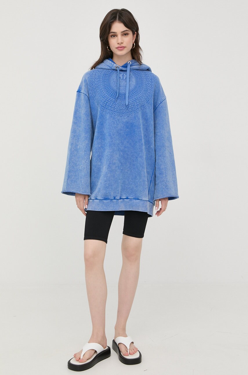 

Хлопковое платье Pinko цвет бирюзовый mini oversize