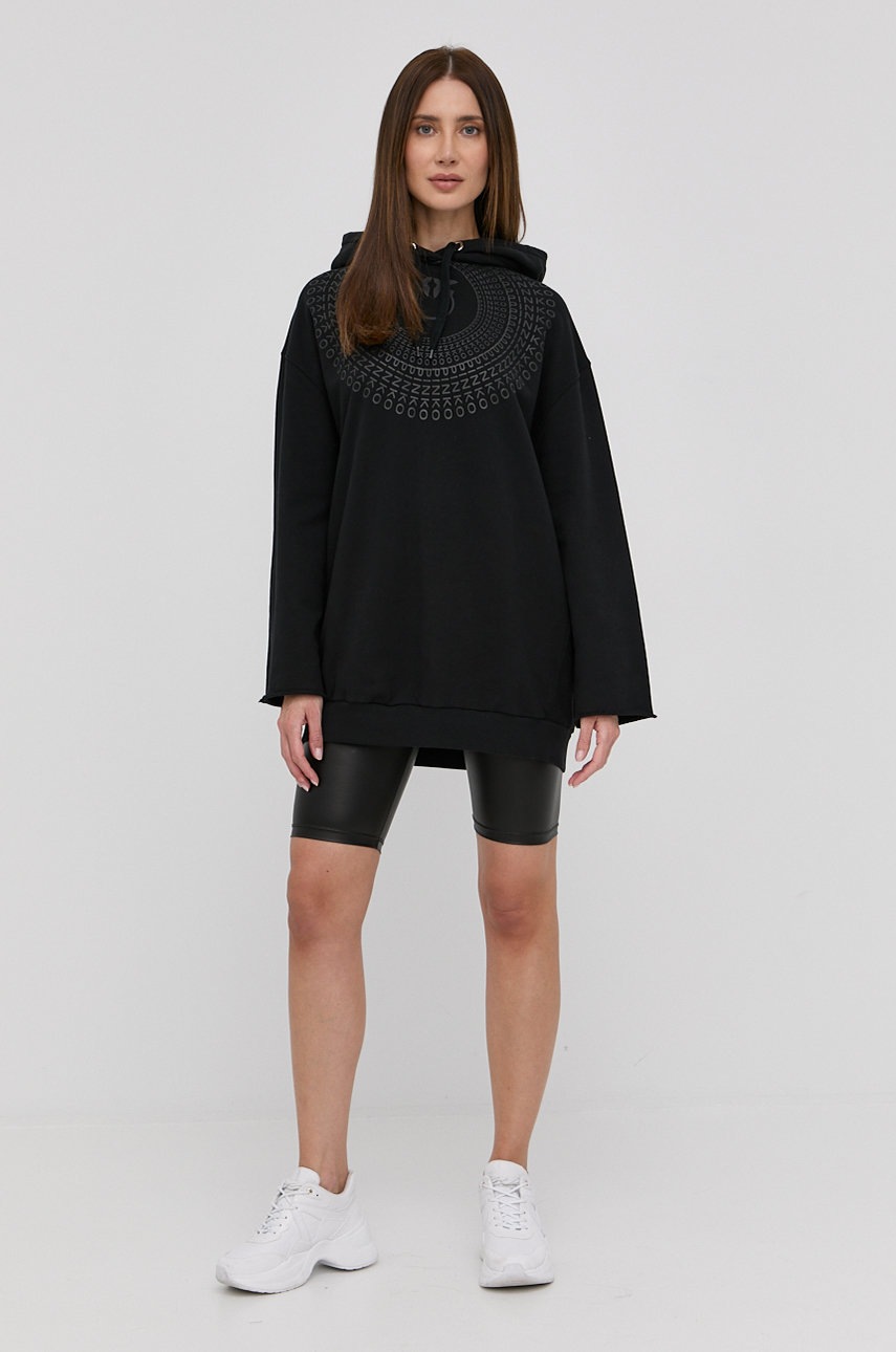 

Бавовняна сукня Pinko колір чорний mini oversize