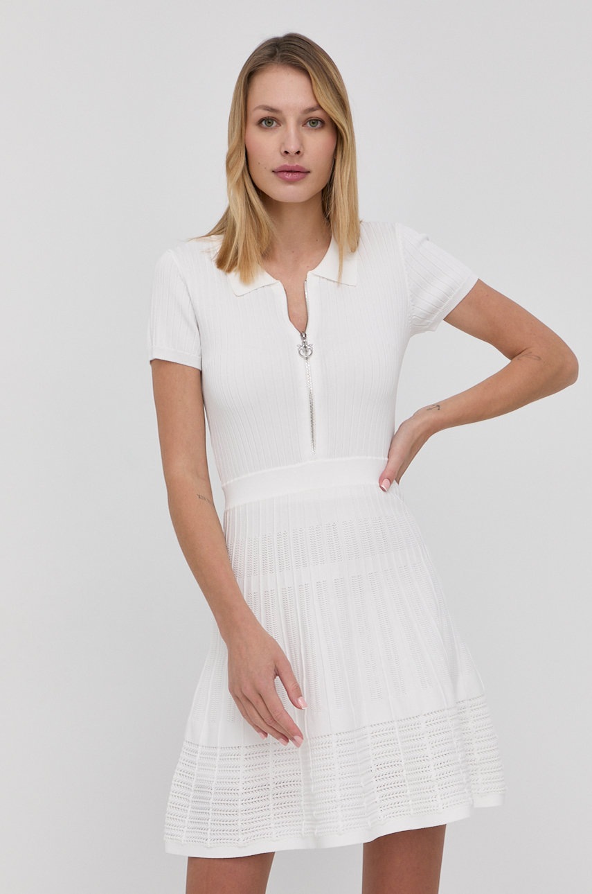 

Сукня Pinko колір білий mini розкльошена