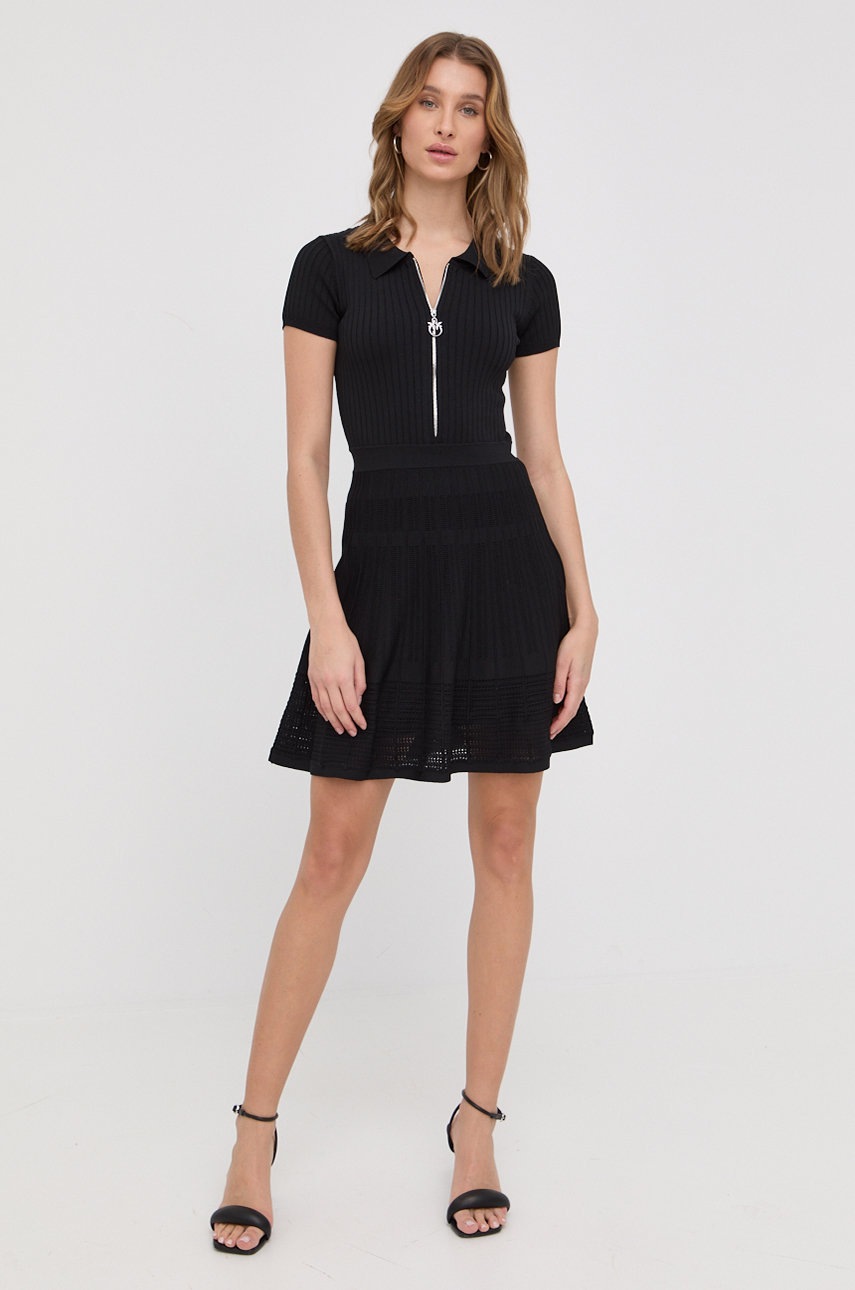 

Сукня Pinko колір чорний mini розкльошена