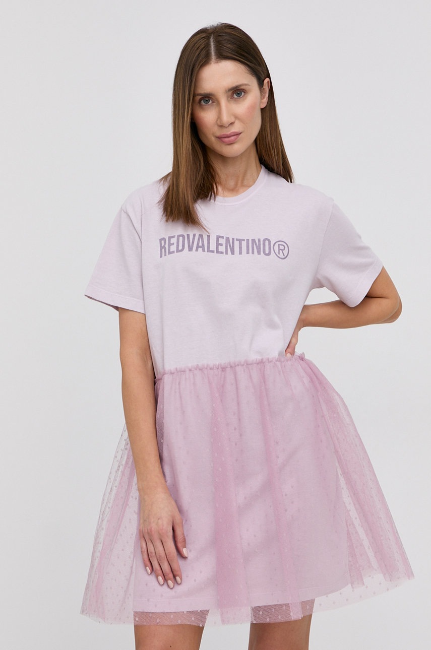 

Сукня Red Valentino колір рожевий mini oversize