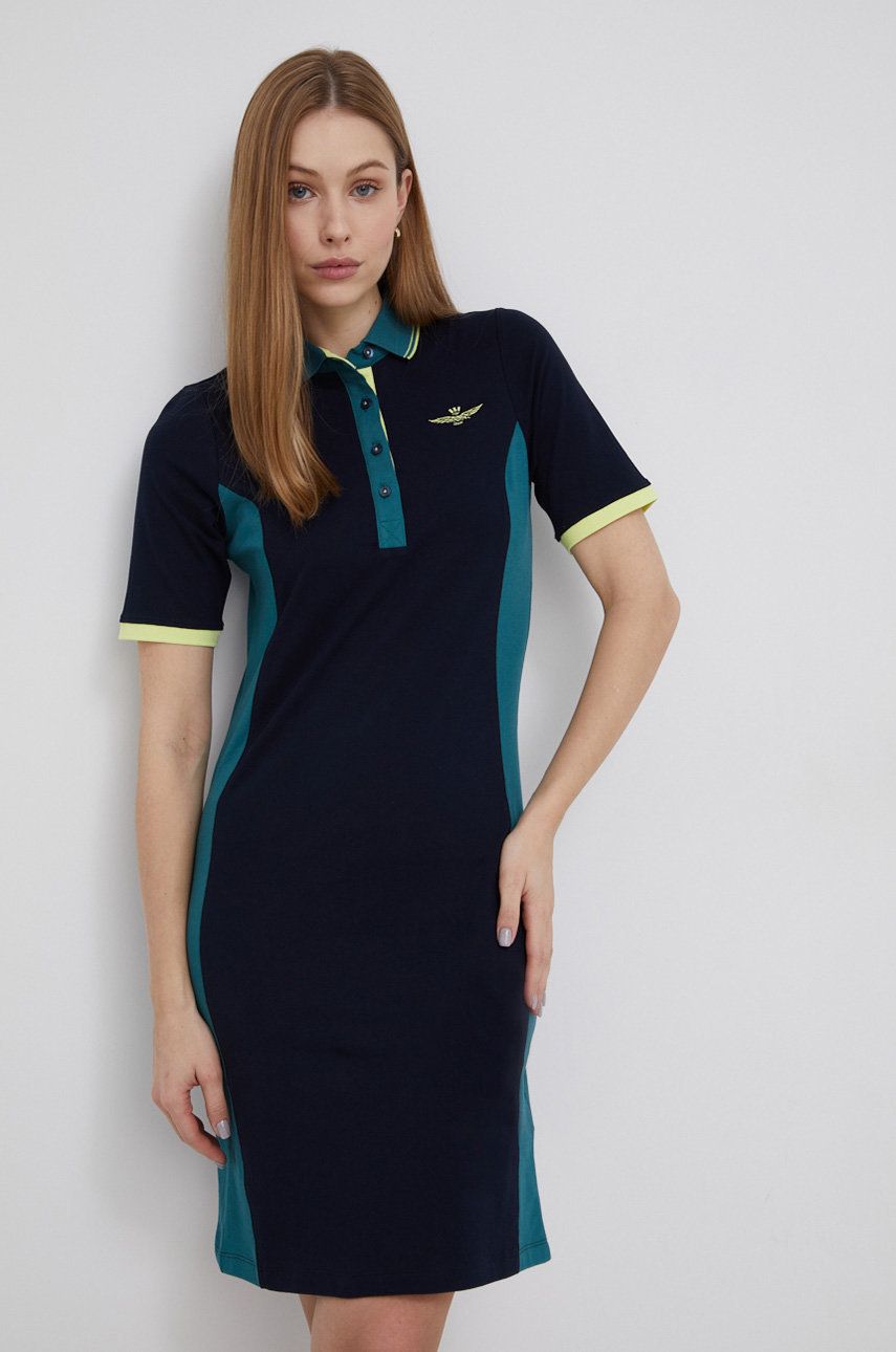 Aeronautica Militare rochie culoarea albastru marin, mini, drept 2022 ❤️ Pret Super answear imagine noua 2022