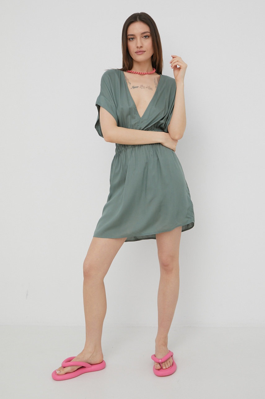 

Сукня Roxy колір зелений mini розкльошена