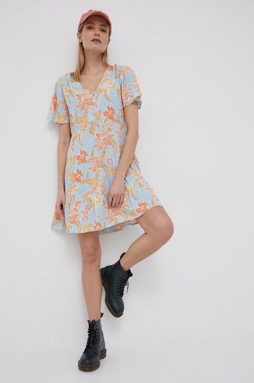 

Рокля Roxy къс модел разкроен модел, Син