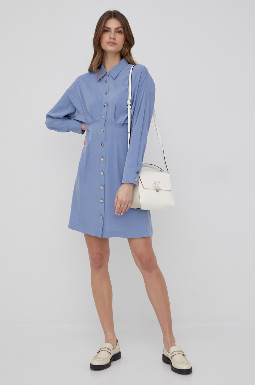 

Сукня Sisley колір фіолетовий mini розкльошена