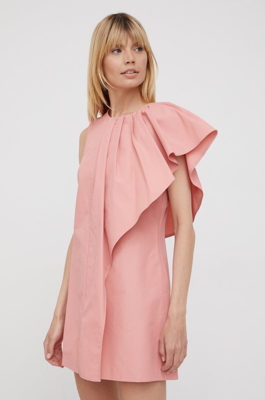 Sisley rochie culoarea roz, mini, drept answear.ro