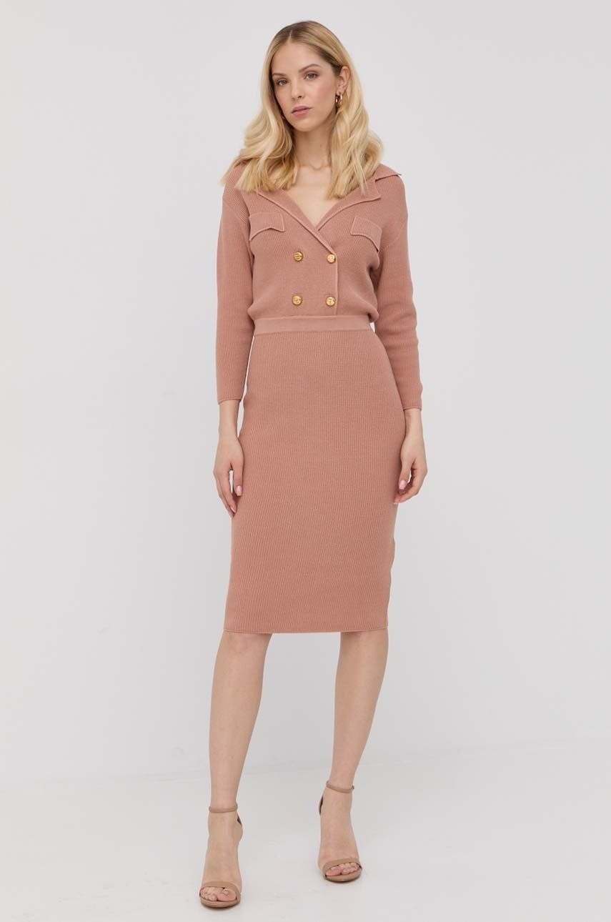 

Сукня Elisabetta Franchi колір рожевий mini облягаюча