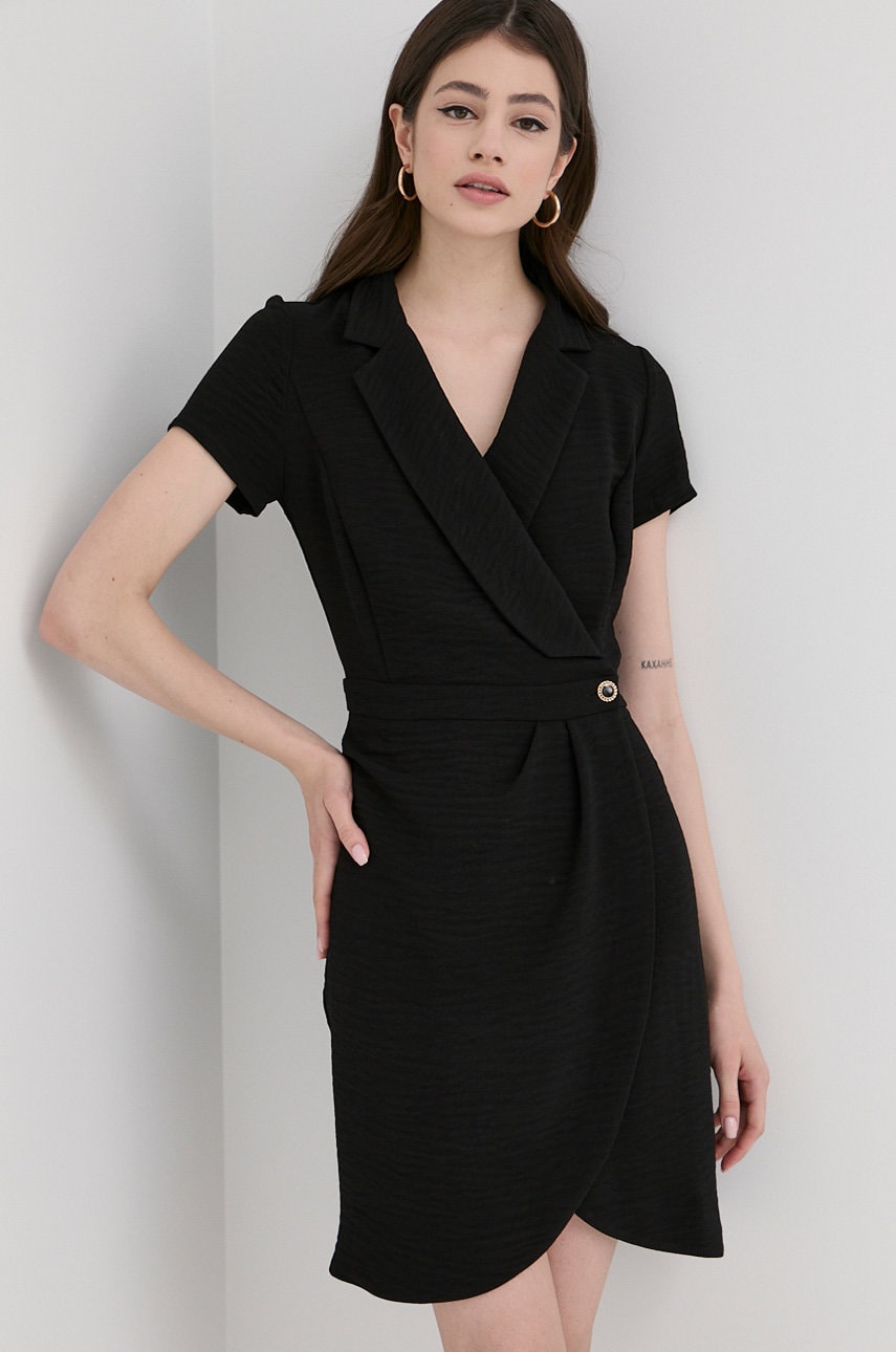 Morgan rochie culoarea negru, mini, evazati