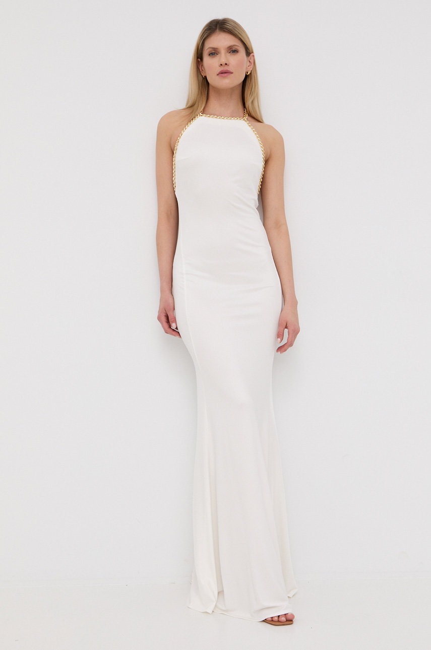 

Сукня Elisabetta Franchi колір білий maxi облягаюча