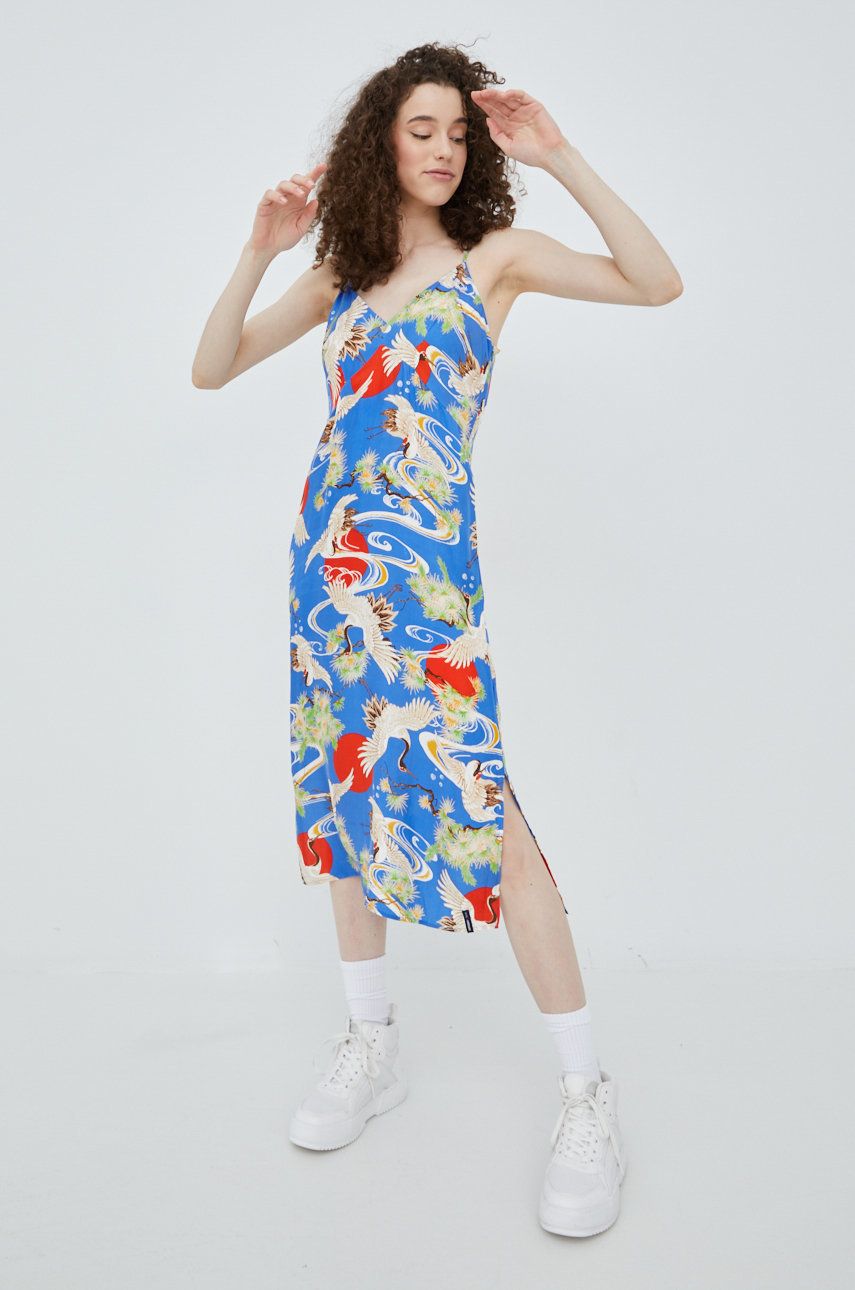 Superdry rochie midi, drept answear imagine noua