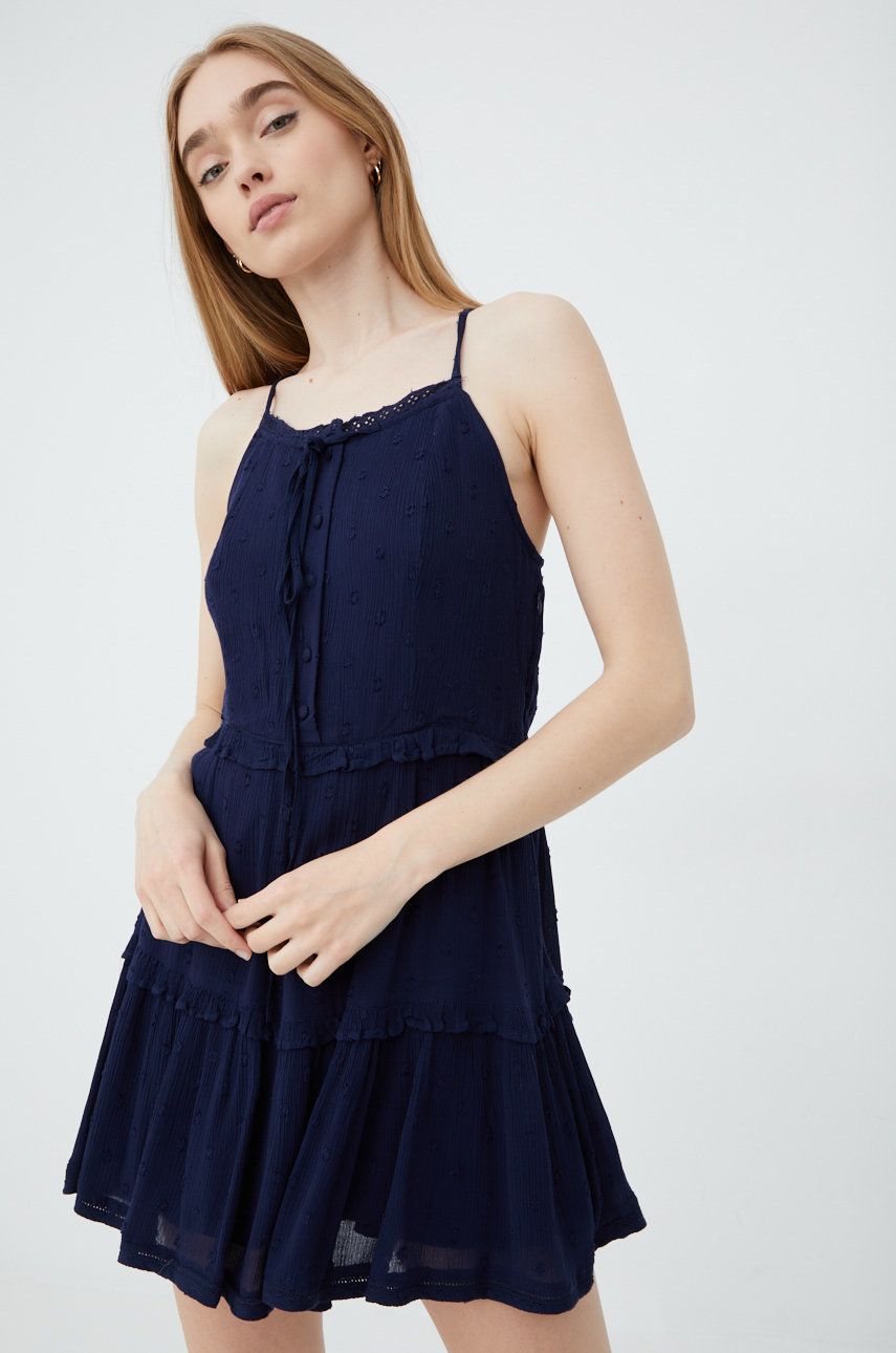 Šaty Superdry tmavomodrá barva, mini - námořnická modř -  Podšívka: 100% Polyester Hlavní 
