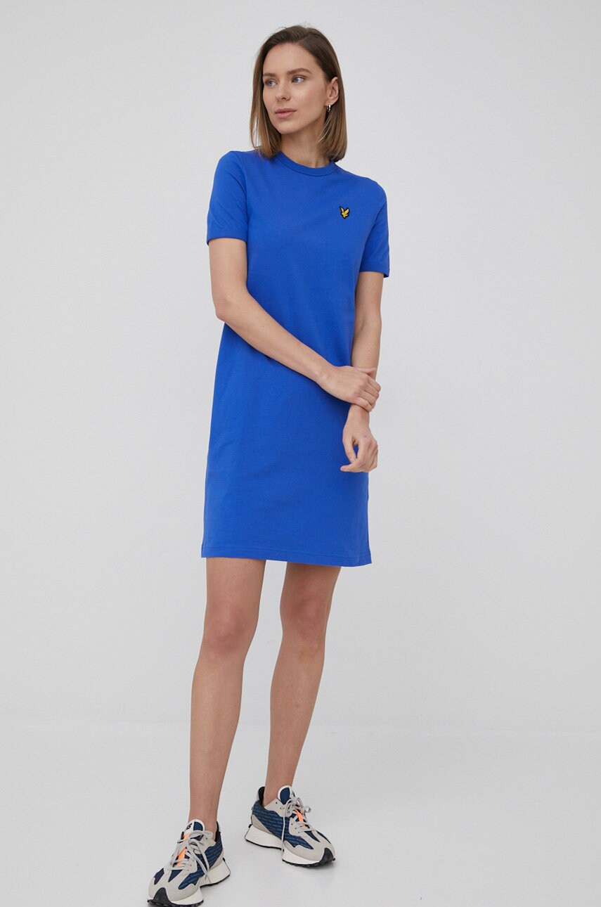 Lyle & scott rochie din bumbac midi, drept