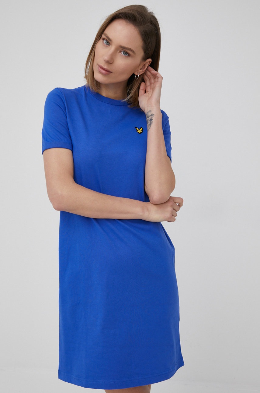 

Бавовняна сукня Lyle & Scott midi пряма