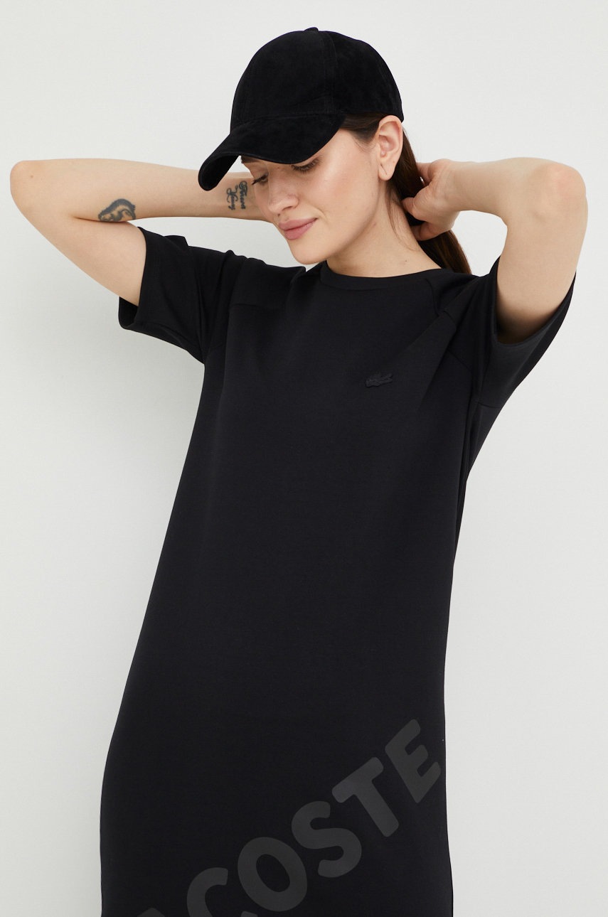 

Сукня Lacoste колір чорний midi пряма